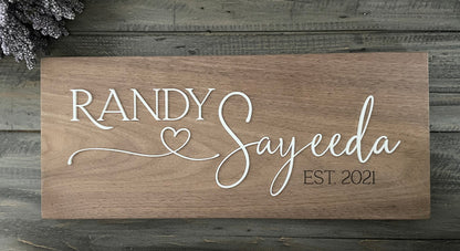 Personalized Wooden Signs - Couples Names