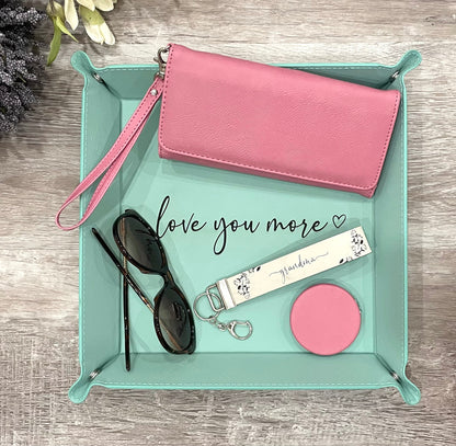 Personalized Leatherette Snap Trays - 2 Sizes & 15 Colours