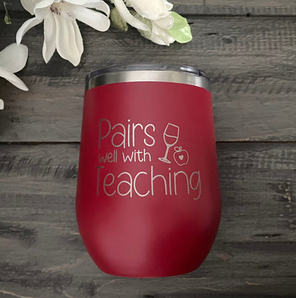Personalized 16oz Stainless Steel Wine Tumblers