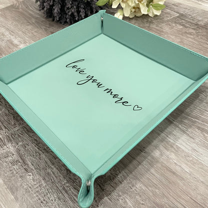 Personalized Leatherette Snap Trays - 2 Sizes & 15 Colours