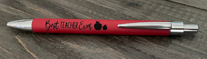 Personalized Leatherette Pens - 16 Colours