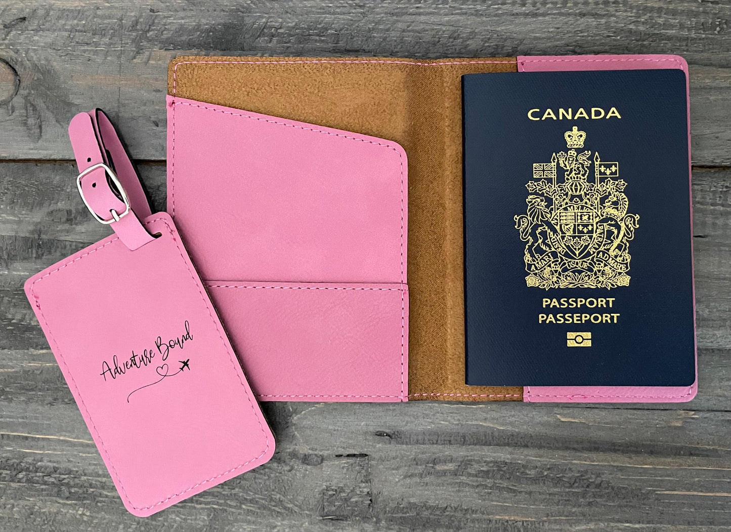 Leatherette Luggage Tag - Adventure Bound