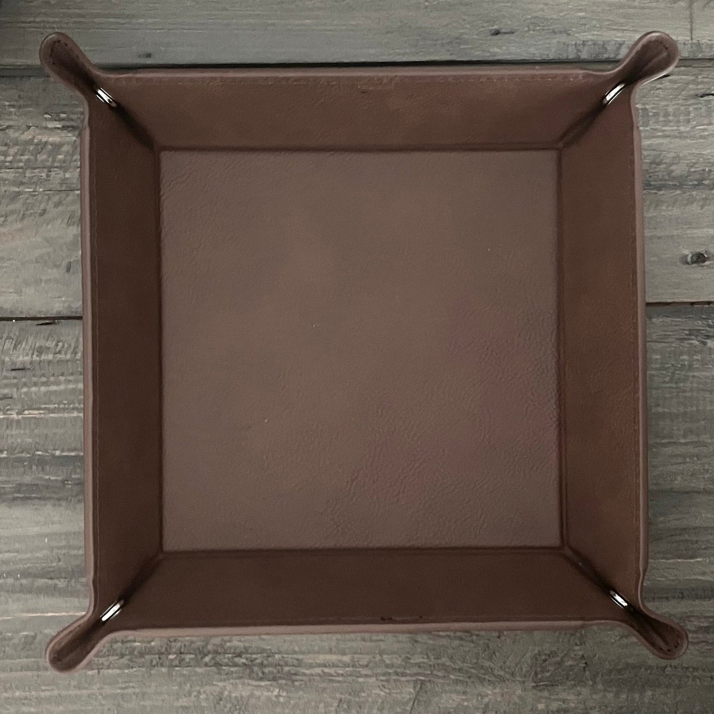 Personalized Leatherette Snap Trays - 2 Sizes & 15 Colours