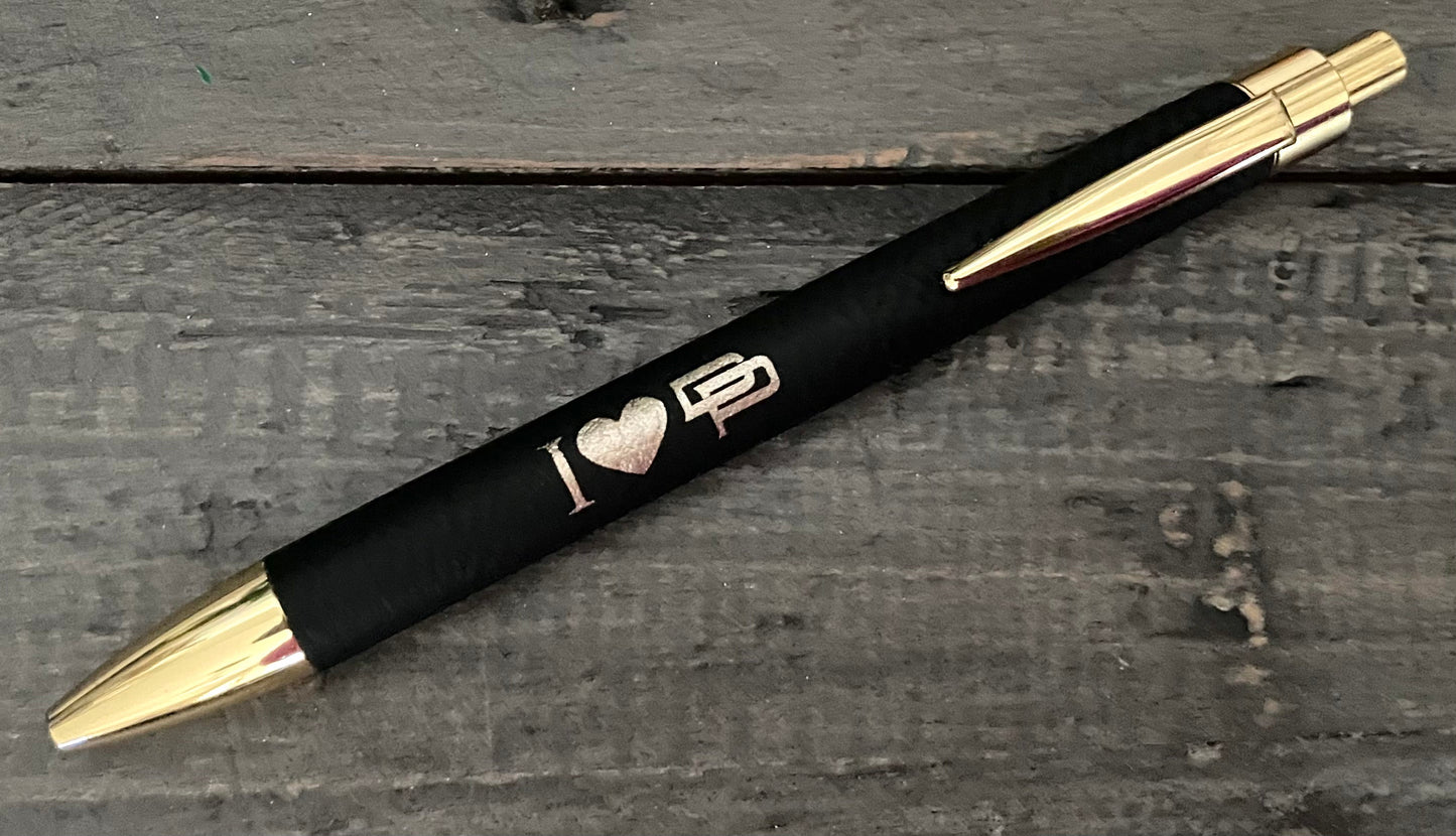 Personalized Leatherette Pens - 16 Colours