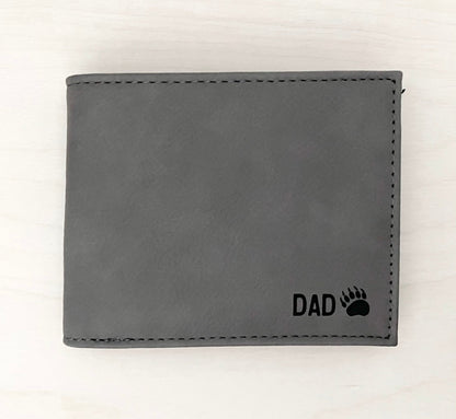 Engraved Leatherette Bi-Fold Wallets - With RFID Protection - 6 Colours