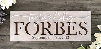 Personalized Wooden Signs - Couples Names