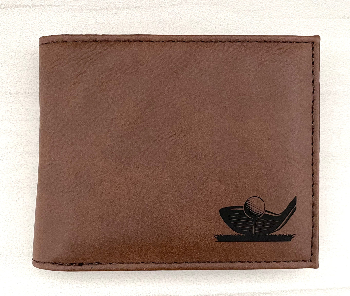 Engraved Leatherette Bi-Fold Wallets - With RFID Protection - 6 Colours