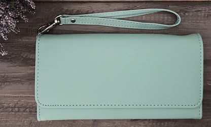 Engraved Leatherette Wristlet Wallets - With RFID Protection - 11 Colours