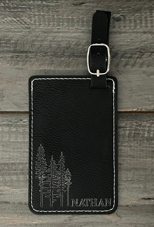 Personalized Leatherette Luggage Tags - 16 Colours