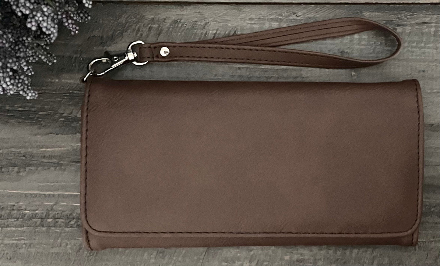 Engraved Leatherette Wristlet Wallets - With RFID Protection - 11 Colours