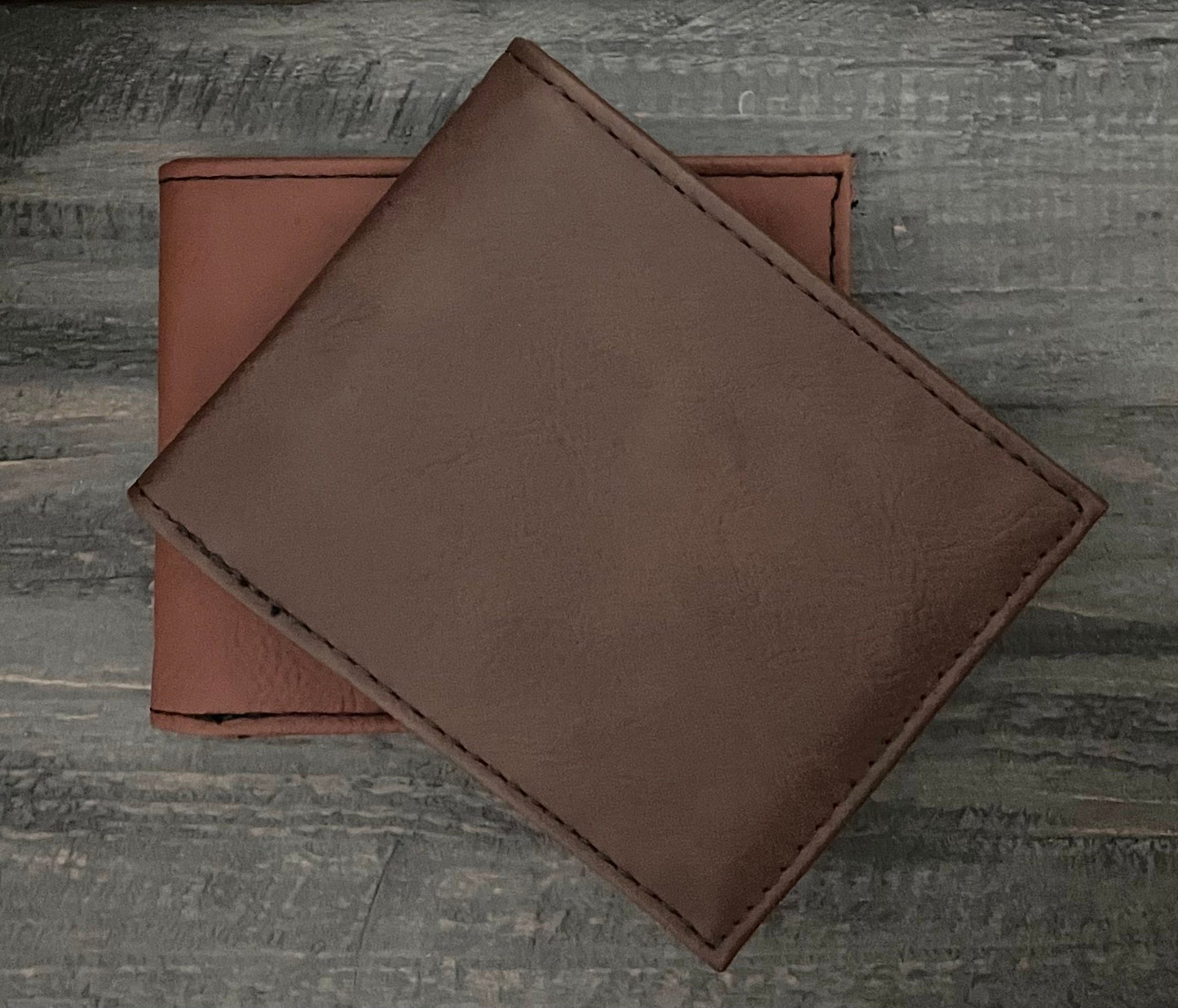 Engraved Leatherette Bi-Fold Wallets - With RFID Protection - 6 Colours
