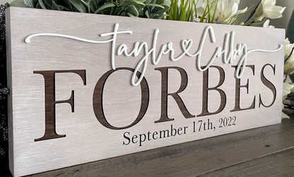 Personalized Wooden Signs - Couples Names
