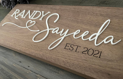 Personalized Wooden Signs - Couples Names