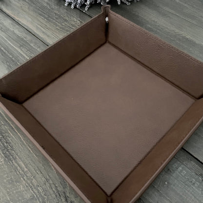 Personalized Leatherette Snap Trays - 2 Sizes & 15 Colours