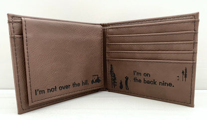 Engraved Leatherette Bi-Fold Wallets - With RFID Protection - 6 Colours