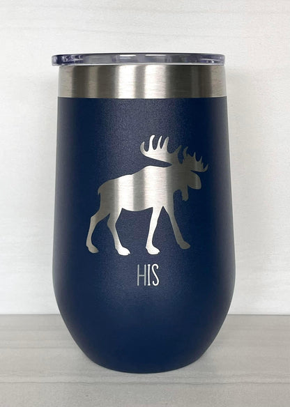 Personalized 16oz Stainless Steel Wine Tumblers