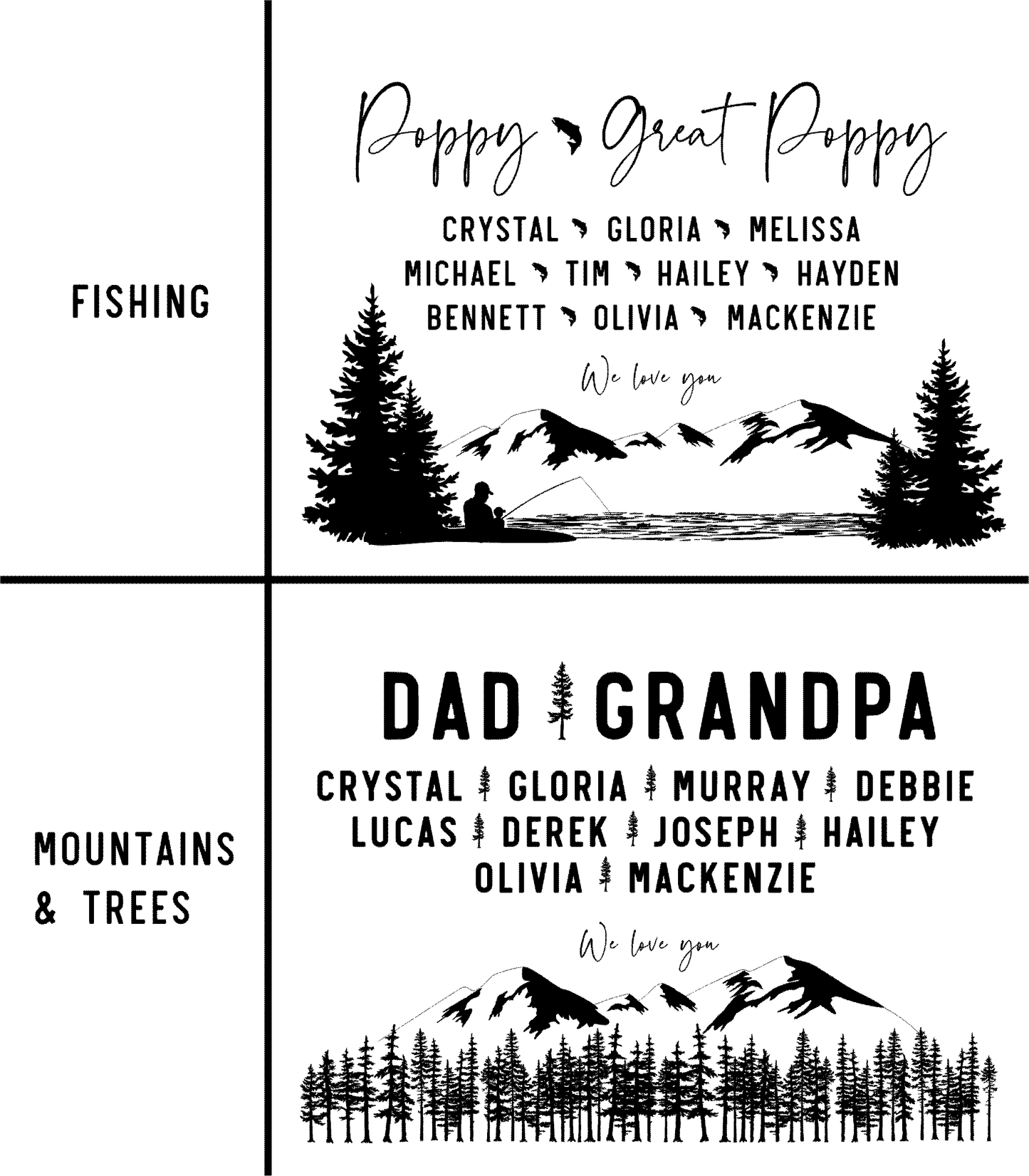 Personalized Wooden Mini Signs - Woodland & Family Animals