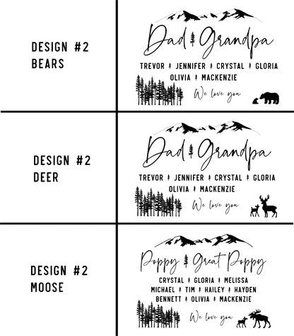 Personalized Wooden Mini Signs - Woodland & Family Animals