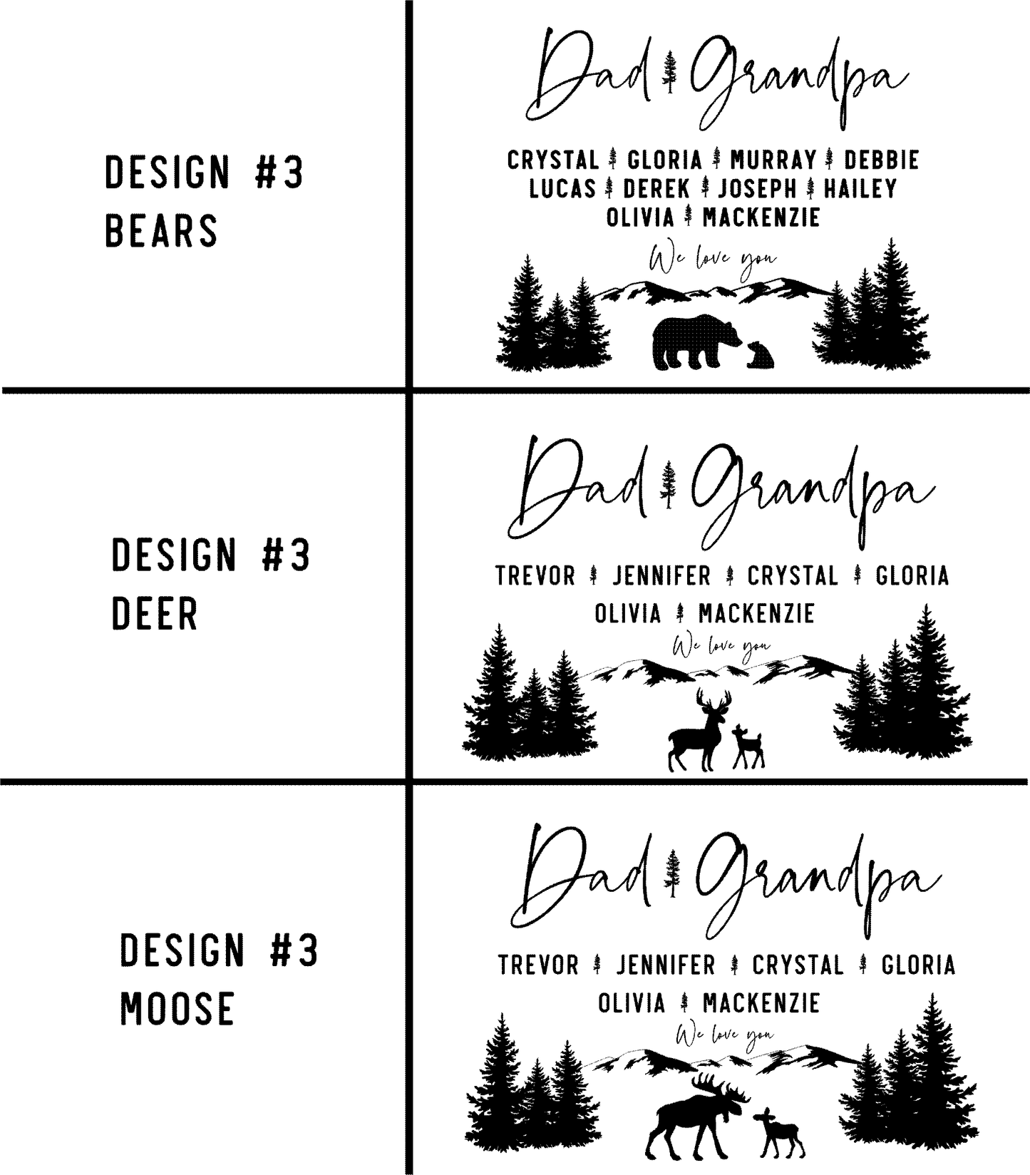 Personalized Wooden Mini Signs - Woodland & Family Animals