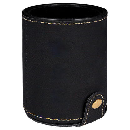 Personalized Leatherette Dice Cups with 5 Dice - 11 Colours