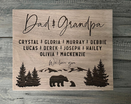Personalized Wooden Mini Signs - Woodland & Family Animals