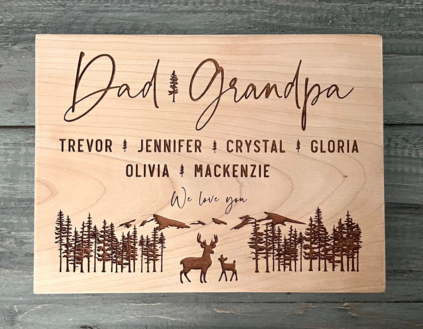 Personalized Wooden Mini Signs - Woodland & Family Animals