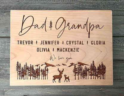 Personalized Wooden Mini Signs - Woodland & Family Animals