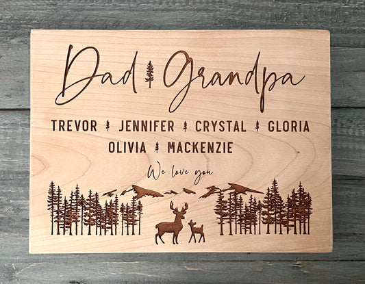 Personalized Wooden Mini Signs - Woodland & Family Animals