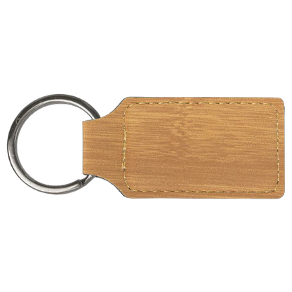 Personalized Leatherette Keychains - Rectangle