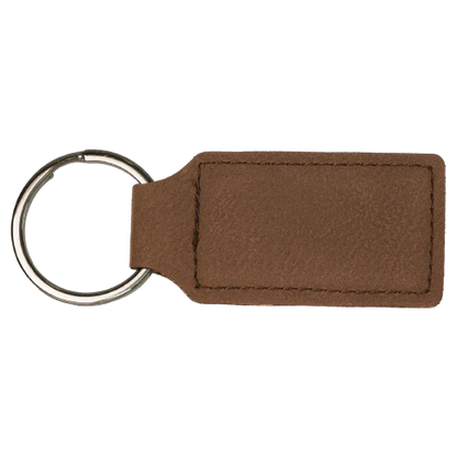 Personalized Leatherette Keychains - Rectangle