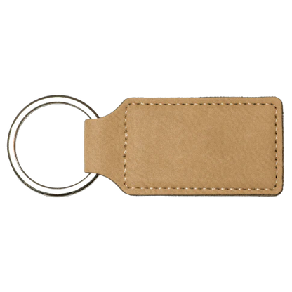 Personalized Leatherette Keychains - Rectangle