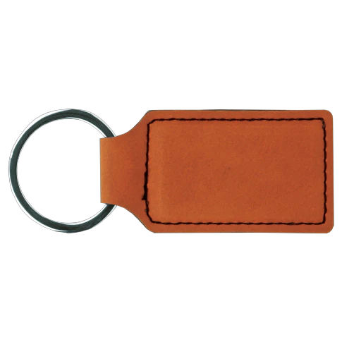 Personalized Leatherette Keychains - Rectangle