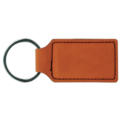 Personalized Leatherette Keychains - Rectangle