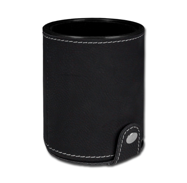 Personalized Leatherette Dice Cups with 5 Dice - 11 Colours