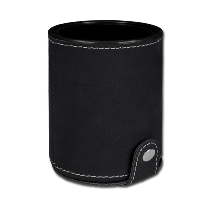Personalized Leatherette Dice Cups with 5 Dice - 11 Colours