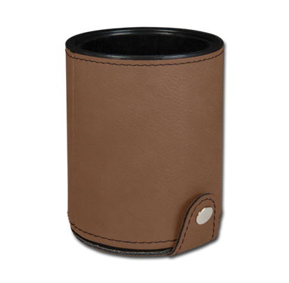 Personalized Leatherette Dice Cups with 5 Dice - 11 Colours