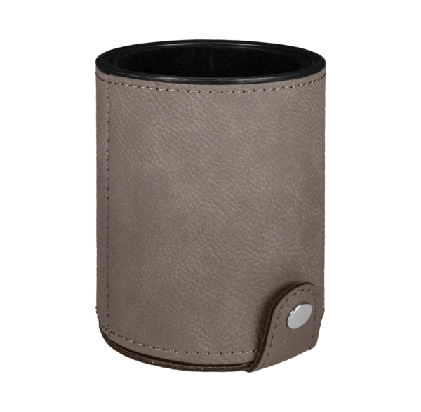 Personalized Leatherette Dice Cups with 5 Dice - 11 Colours