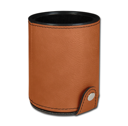 Personalized Leatherette Dice Cups with 5 Dice - 11 Colours