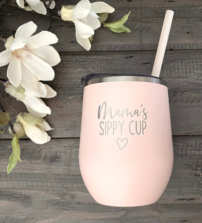 Personalized 12oz Stainless Steel Wine Tumblers - Marble