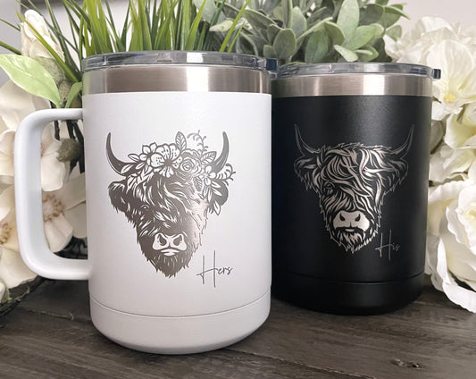 Personalized 15oz Stainless Steel Mugs - 17 Colours