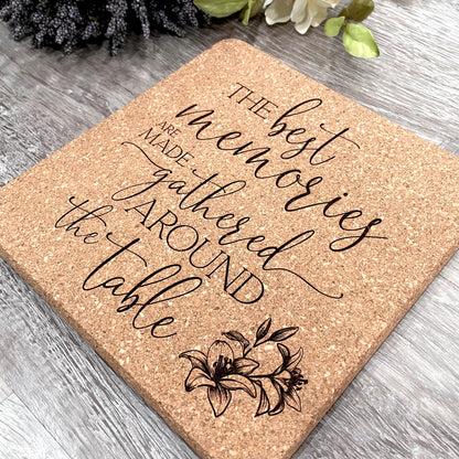 Engraved Cork Trivets - 2 Shapes