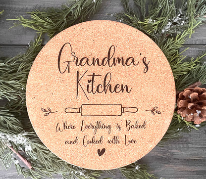 Engraved Cork Trivets - 2 Shapes