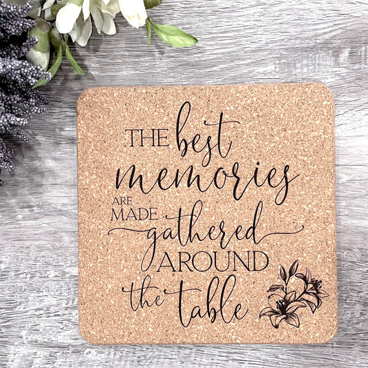Engraved Cork Trivets - 2 Shapes