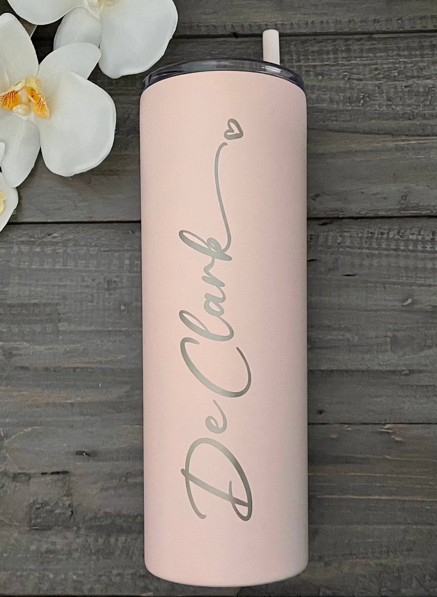 Personalized 20oz Skinny Stainless Steel Tumblers - Marble