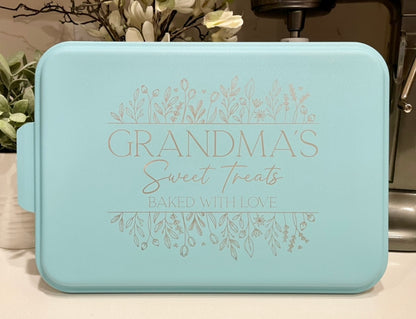 Engraved Aluminum Baking Pan - Grandma’s Sweet Treats Baked with Love