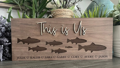 Personalized 3D & Engraved Wooden Signs - Animal Family